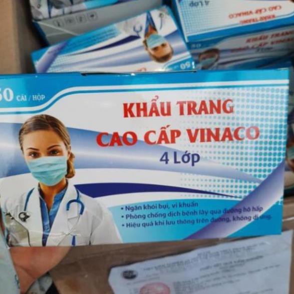 Khẩu Trang Y Tế ,4 Lớp Giấy Kháng Khuẩn ❤️ Hộp 50 Chiếc FREESHIP ❤️ Tác Dụng Kháng Khuẩn,Lọc Khói Bụi Độc Hại