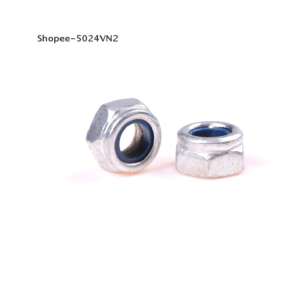 Set 50 Đai Ốc Tự Khóa DIN985 M3 M4 M5 M6 Mạ Kẽm Đa Dụng Chất Lượng Cao