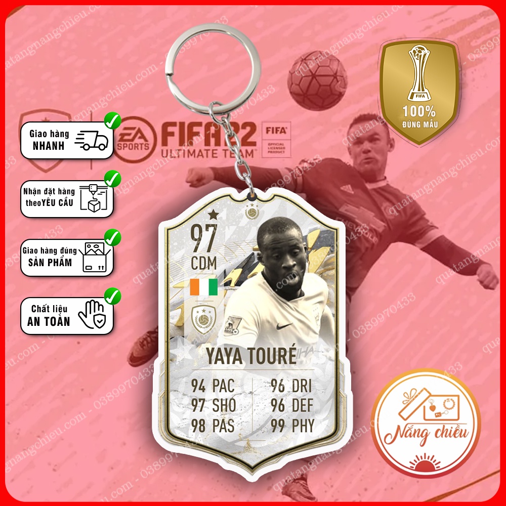 Móc Khóa Yaya Toure, Thẻ Legend ☘️MÓC KHÓA THẺ CẦU THỦ☘️