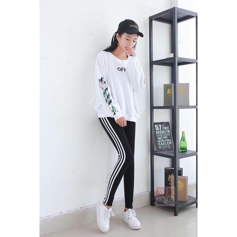 QUẦN THỂ THAO NỮ LEGING 3 SỌC CỰC ĐẸP, THỜI TRANG 1989