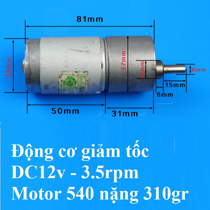 Động cơ giảm tốc cỡ trung Motor 550, 775