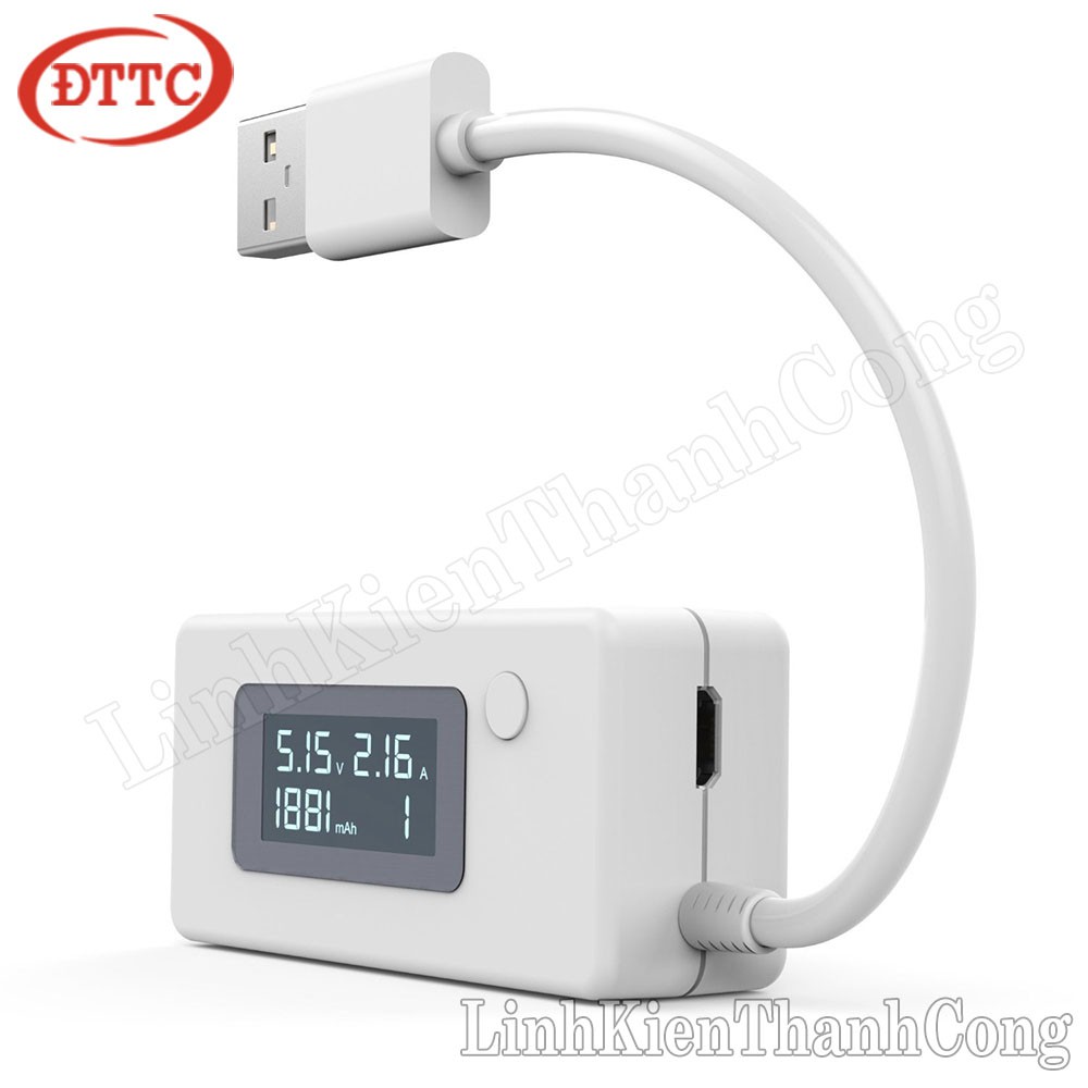 USB Đo Dung Lượng, Điện Áp Và Dòng Điện Hiển Thị LCD KCX-017