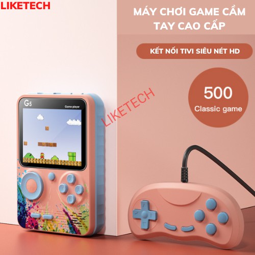 Máy Chơi Game Cầm Tay 500 Trò Chơi G5 Dành Cho 2 Người Sử Dụng Kết Nối Tivi Âm Thanh Hình Ảnh Rõ Nét Bảo Hành 12 Tháng