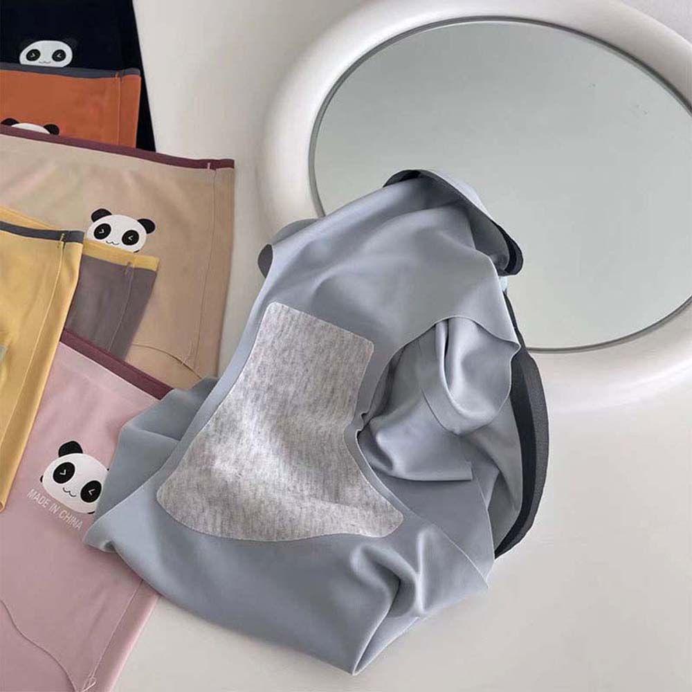 OCEANMAP Quần Lót Cotton Lụa Lạnh Không Đường May Lưng Vừa Phong Cách Hàn Quốc