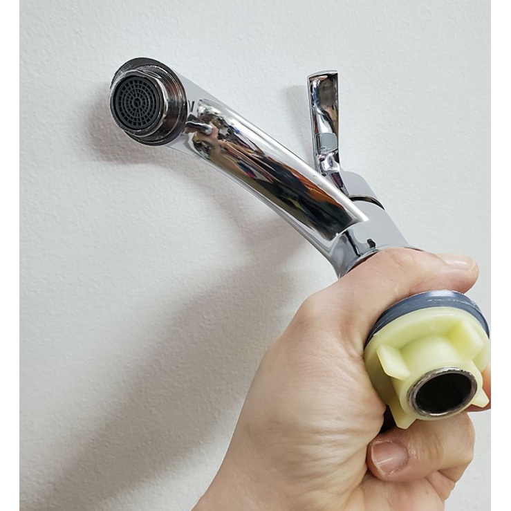 Vòi lavabo cong, vòi rửa mặt một đường nước lạnh sáng bóng giá rẻ (La cong cổ cao)