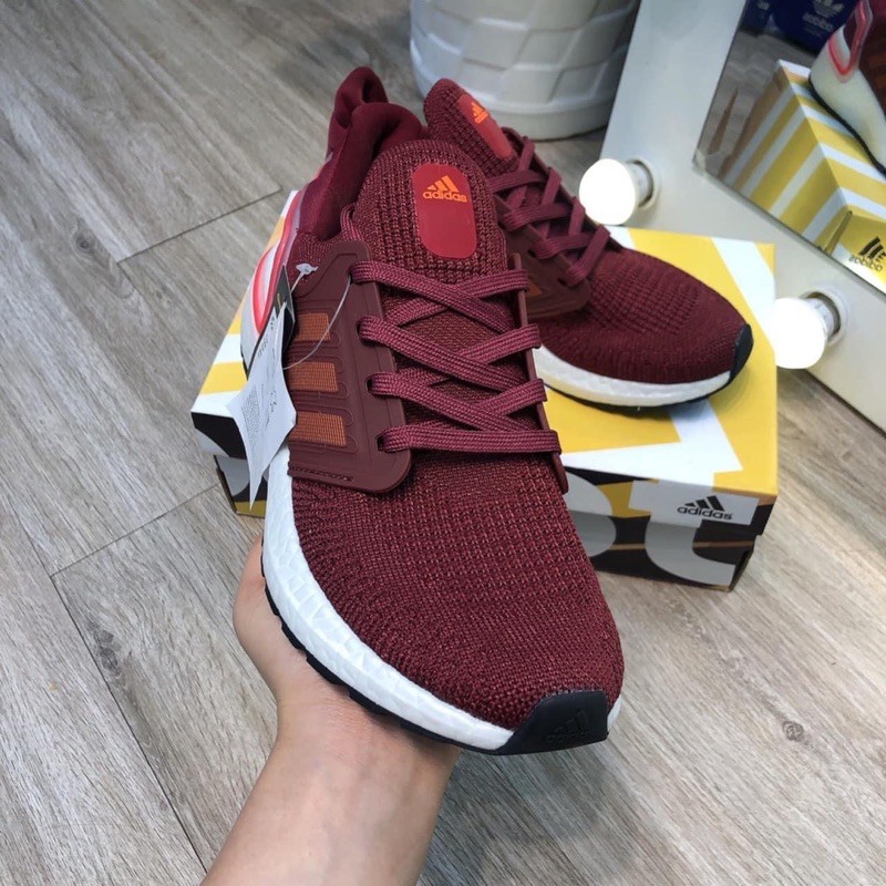 (Video cận cảnh) Giày thể thao sneaker ultra boost 6.0 đỏ đô