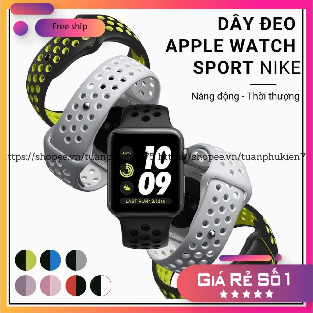 Dây Apple Watch ⚡ Dây Apple Watch  Ni-ke Sports Năng Động Series 5/4/3/2/1 - Châts Case Store