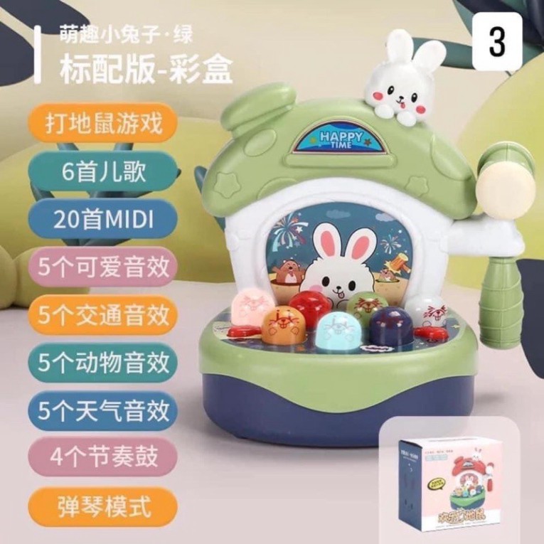 BỘ ĐỒ CHƠI ĐẬP CHUỘT CÓ NHẠC VÀ CHƠI PIANO MÃ 03 SIÊU HÓT HÍT . .