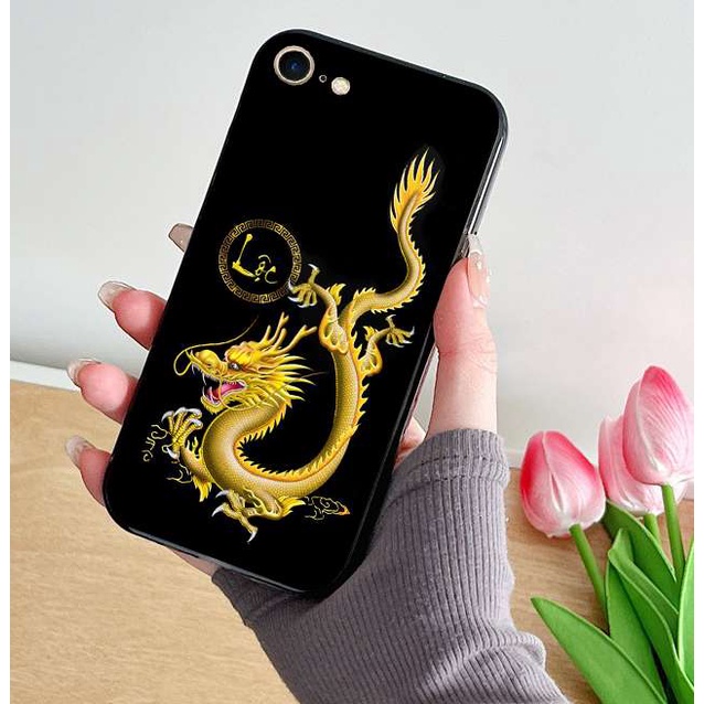 Ốp kính 3D cho iPhone 5/5s/5SE - iPhone 6/6s - iPhone 7/8 - iPhone 6+/6 Plus - iPhone 7+/8 Plus - iPhone Xsmax hình Rồng