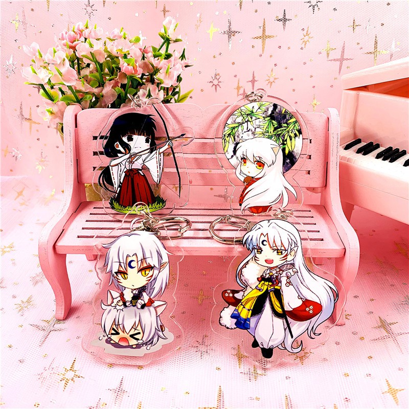 Móc khoá Mica anime InuYasha (Khuyển Dạ Xoa) Nhựa Cứng Acrylic In 2 mặt sắc nét ( ảnh thật )