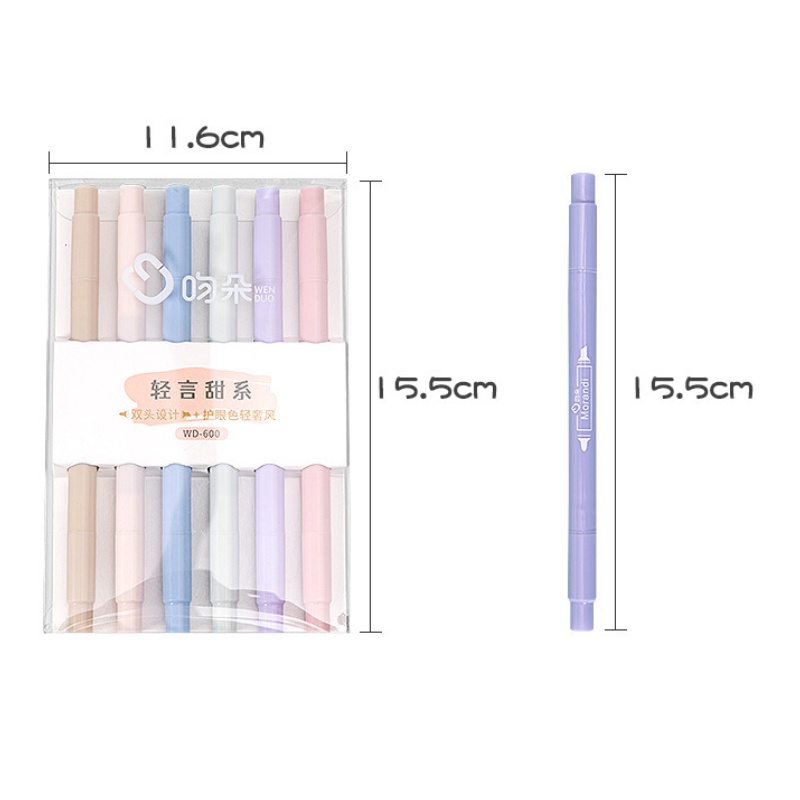 Bút dạ quang - Highlight - set 6 bút - dấu dòng - Bút đánh dấu cute học sinh - văn phòng - MIYABI STORE