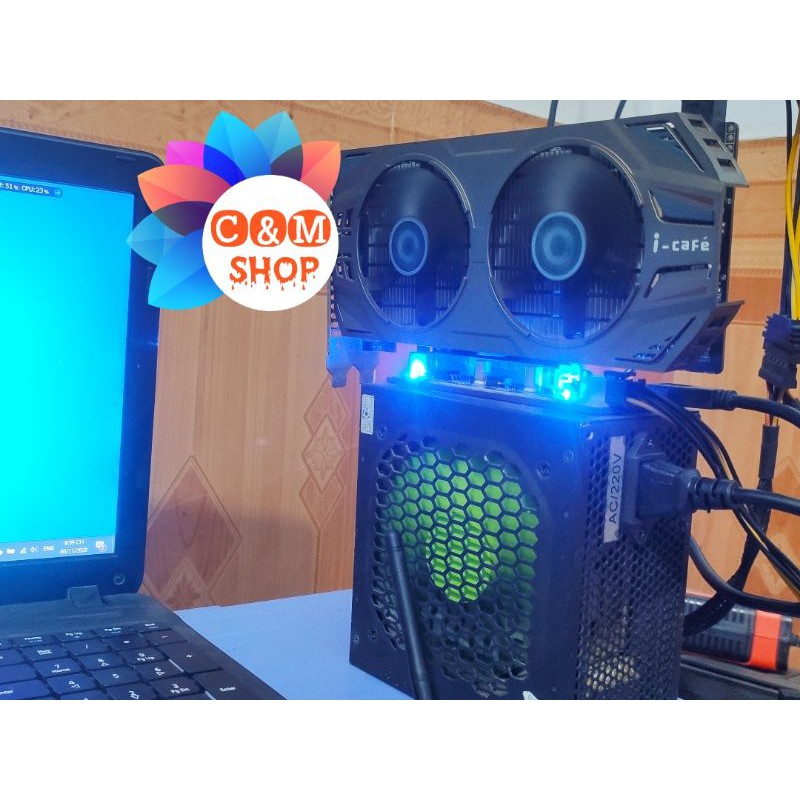 bộ egpu ( tặng usb wifi 300m) card colorful gtx 750ti 2gb gddr5 tặng