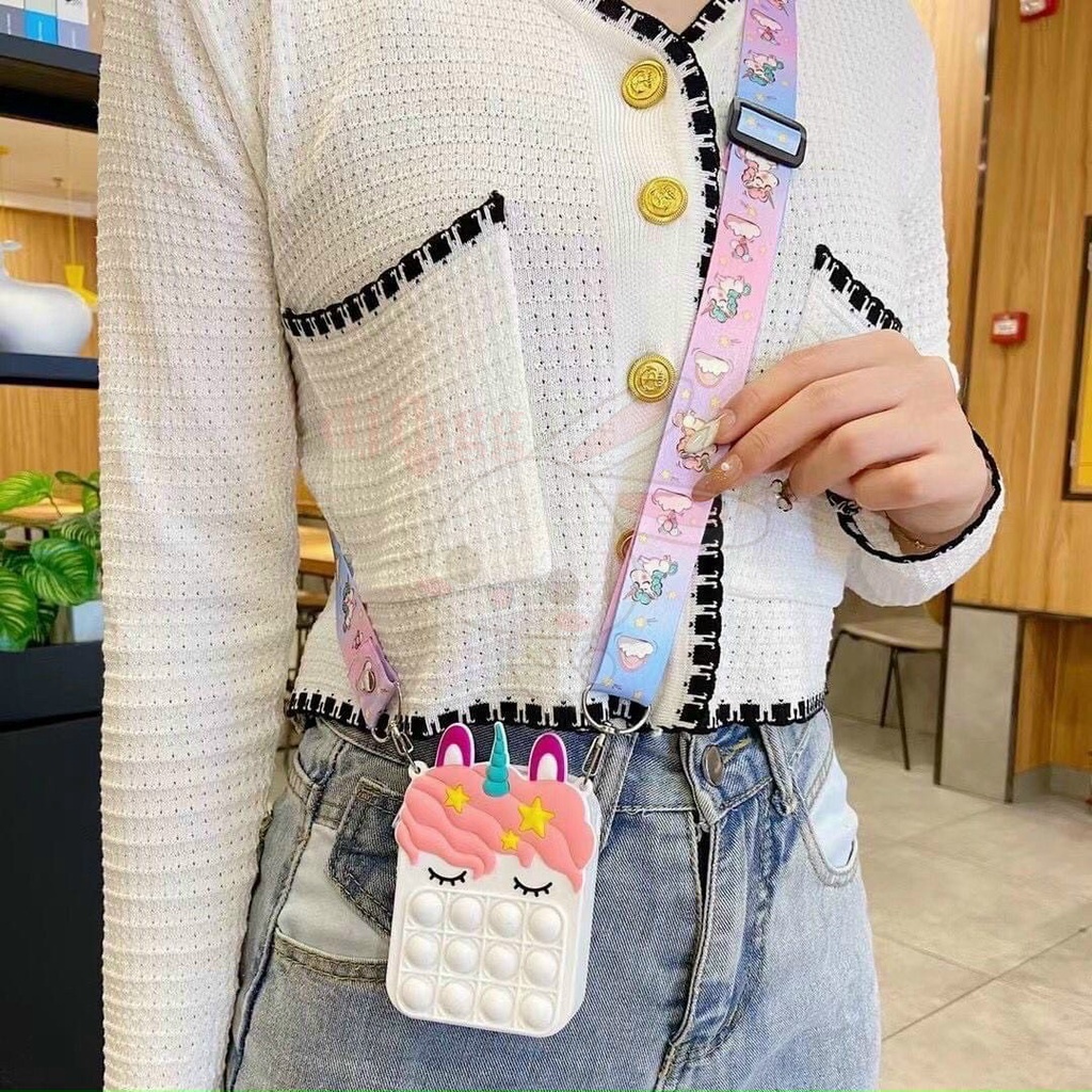 New zero wallet rodent killing pioneer Con kỳ lân Pop it Messenger cái túi Túi đeo vai Push Bubble Sensory Fidget Giải phóng đồ căng thẳng