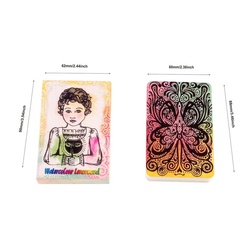 Watercolour Lenormand Oracle Card Game Thẻ Trò Chơi Oracle Màu Nước Vui Nhộn