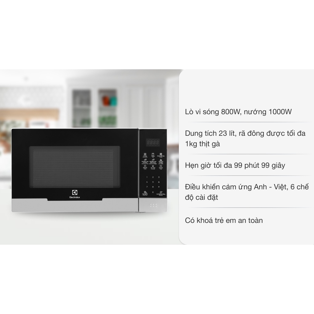Lò vi sóng điện tử có nướng Electrolux EMG23DI9EBP 23 lít