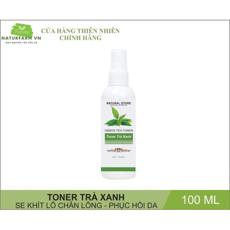 Toner Chiết xuất Trà Xanh 100% Organic - Green tea rose water - Cửa hàng thiên nhiên Handmade