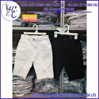 Quần Ngố jean Nhung Dày Dặn Rách Thời Trang- Ảnh Thật Kèm Video - Hàng có sẵn