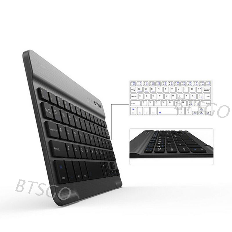 Bàn Phím Bluetooth Không Dây Có Đèn Led 7 Màu Cho Ipad Iphone Laptop Pc Tablet