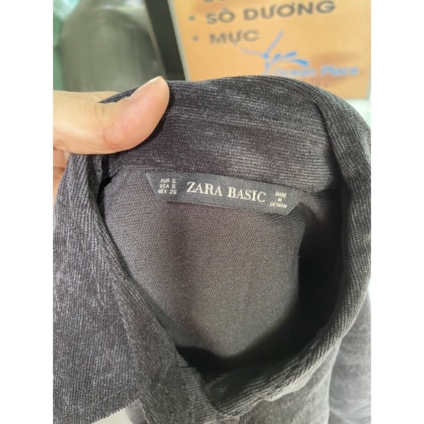 Áo sơ mi nhung tăm zara xịn vnxk