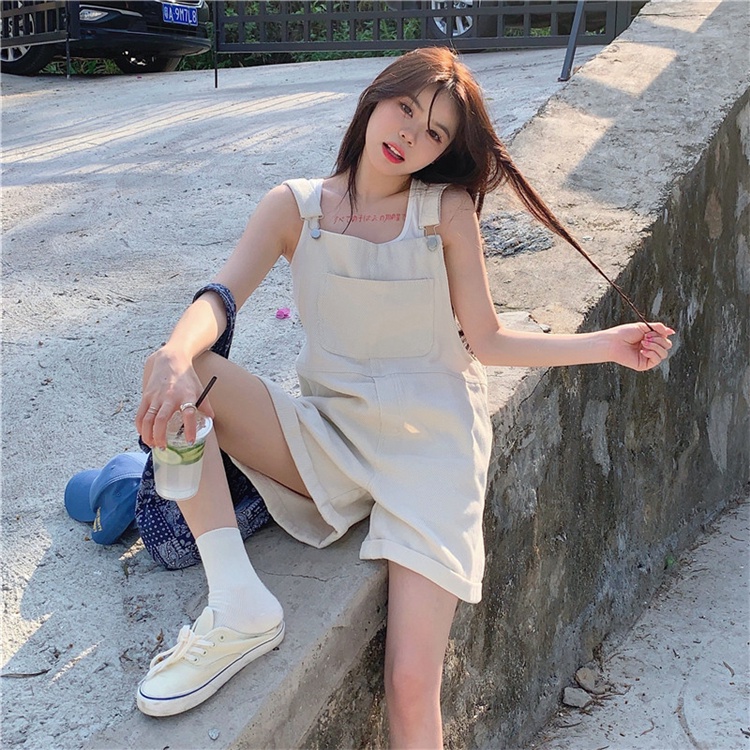 Jumpsuit Không Tay Dáng Rộng Thời Trang Mùa Hè Cá Tính 49506