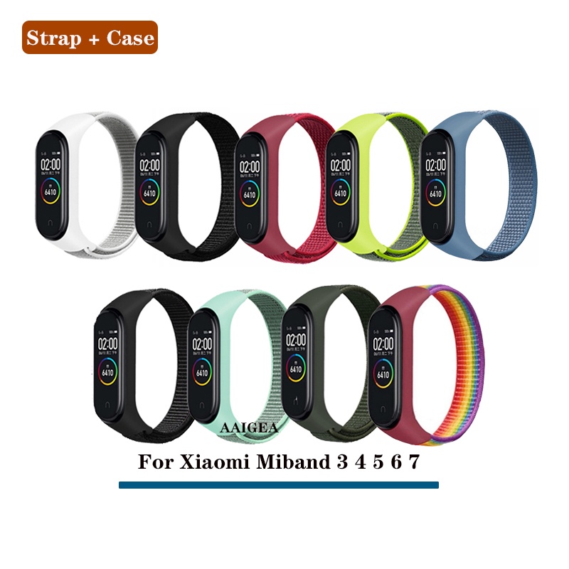 Dây Đeo Thay Thế Chất Liệu Nylon Cho Xiaomi Miband 3 4 5 6 7