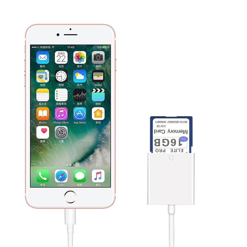 (Hàng Mới Về) Đầu Đọc Thẻ Nhớ Otg Lightning Type C Usb-C Cho Iphone