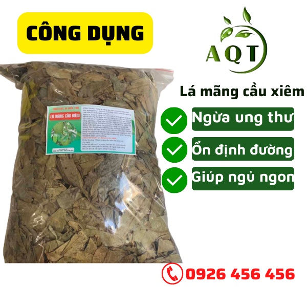 500g Lá Mãng Cầu Xiêm Khô, Trà Lá Mãng Cầu Xiêm Ngừa Ung Thư, Hạ Đường Huyết