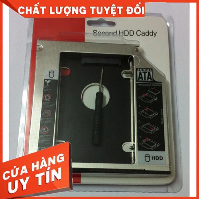 Caddy bay mỏng 9.5mm - khay gắn ổ cứng laptop thứ 2