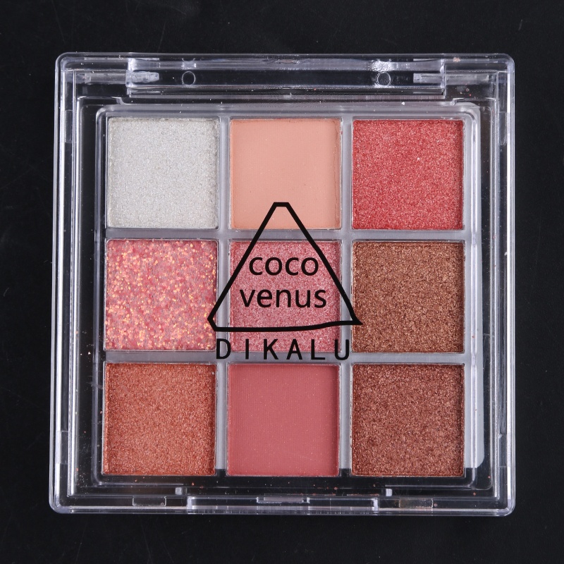 Bảng Phấn Mắt 9 Màu Sắc Hiệu Ứng Lì / Ánh Nhũ Chống Nước Lâu Phai 10MK