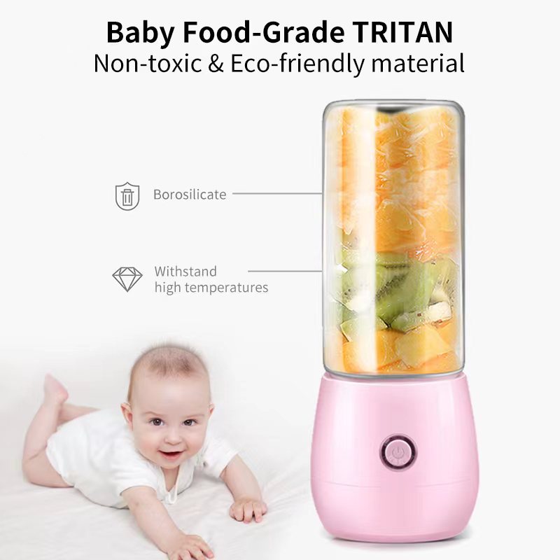 Máy xay sinh tố mini sạc usb có nắp đậy tiện dụng