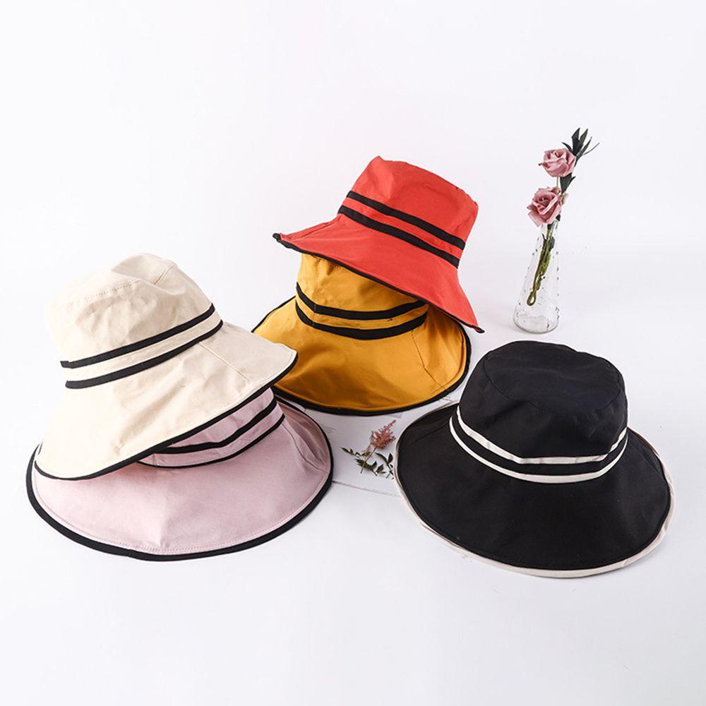Nón Tai Bèo Rộng Vành Kẻ Sọc Thời Trang Mùa Hè Có Thể Gấp Gọn