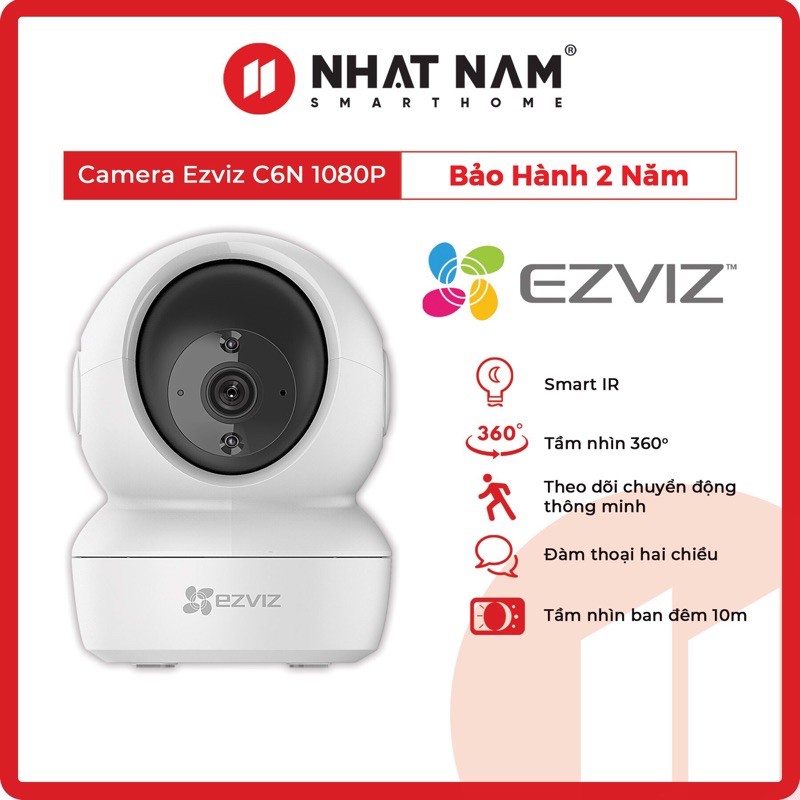 Camera Wifi EZVIZ C6N 1080P - Hàng chính hãng- BH 24 tháng