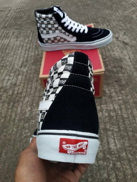 Giày Thể Thao Vans Sk8 Hi Pro Supreme Màu Đen Thời Trang Cho Nam