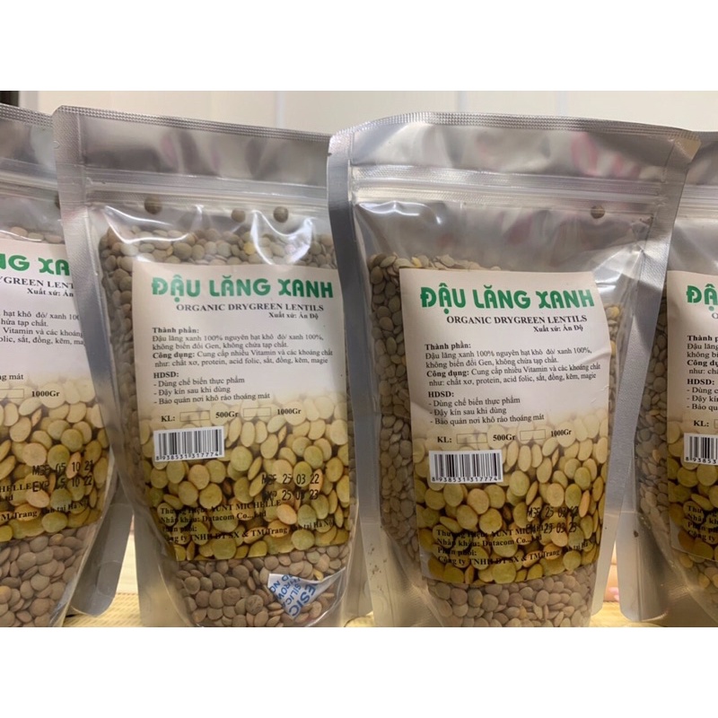 Đậu lăng xanh hữu cơ không biến đổi gen 500g