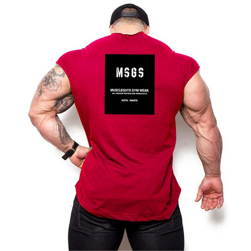 Áo thể thao nam cotton không tay thời trang phù hợp luyện tập thể hình thể thao