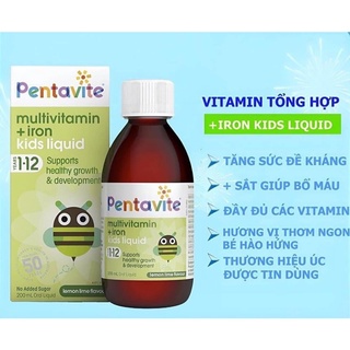 Vitamin tổng hợp Pentative Multivitamin with Iron cho bé từ 1 tuổi
