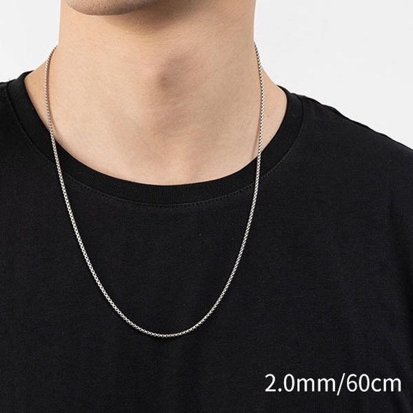 Dây Chuyền Trơn Thép Titan Không Gỉ Unisex Dành Cho Nam Và Nữ Phong Cách Hiphop