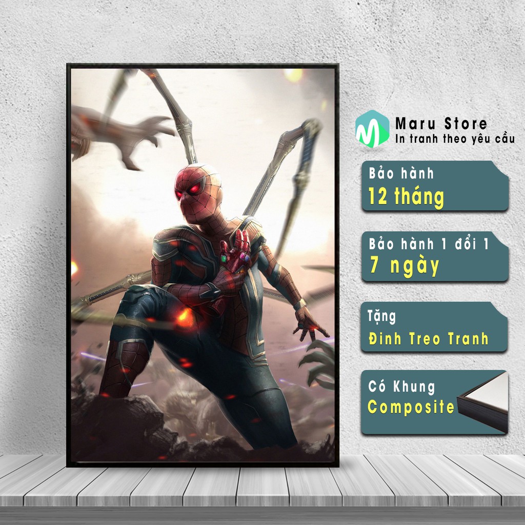 Tranh Spider Man Có Khung Composite