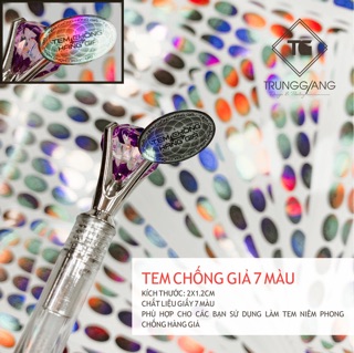 500 ✨Tem 7 Màu Oval – Lên Ánh 7 Màu Siêu Đẹp, Shop Dùng Là Sang