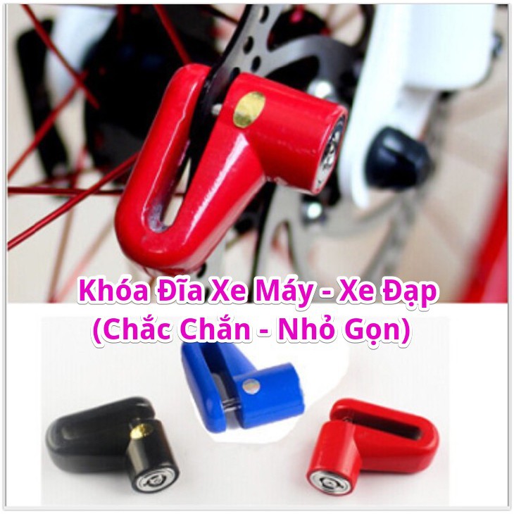 Khóa Đĩa Xe Máy Xe Đạp Chống Trộm - Nhỏ Gọn An Toàn