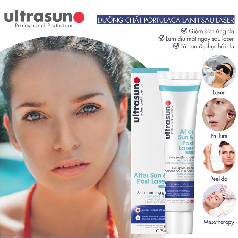 Dưỡng chất lạnh làm dịu da Ultrasun After Sun & Post Laser