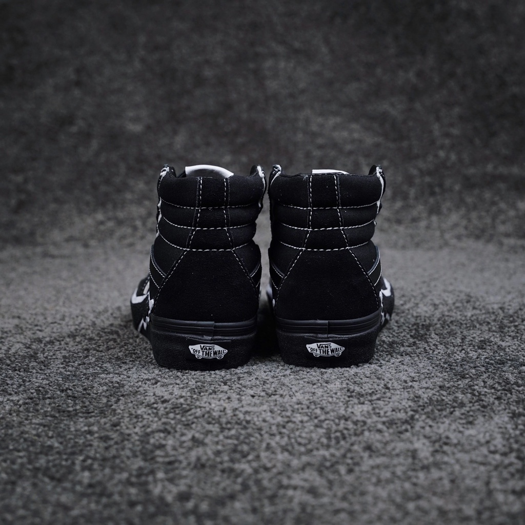 Giày Thể Thao Vans Sk8-Hi Bolt Lightning Màu Đen Phong Cách Cổ Điển Thời Trang Dành Cho Nam Và Nữ-1838