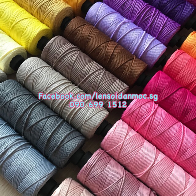 Combo 10 cuộn sợi dệt trơn 2mm