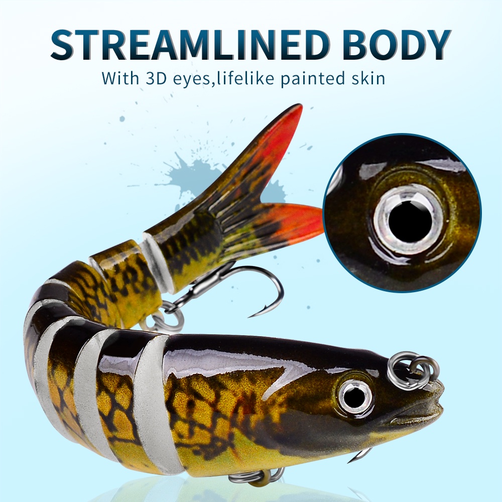 1 Mồi Câu Cá Nhân Tạo 8 Đoạn 13.5cm/19g 10cm/15.5g# Móc Câu Cá