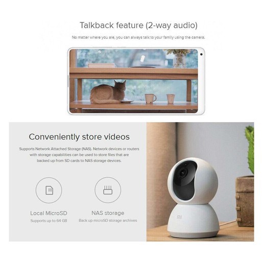 Camera quan sát 1080P Xiaomi Mi Home Security 360° QDJ4041GL MJSXJ02CM - Hàng chính hãng