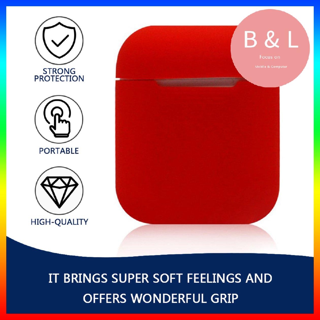 Vỏ silicon mềm Vỏ chống sốc cho tai nghe không dây AirPods Vỏ bảo vệ tai nghe không dây cho Air Pods Hộp sạc bảo vệ