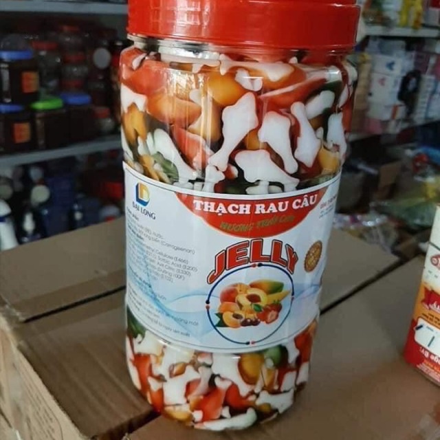 Thạch Cá Heo Jelly Full hộp 2.3kg Đủ Màu