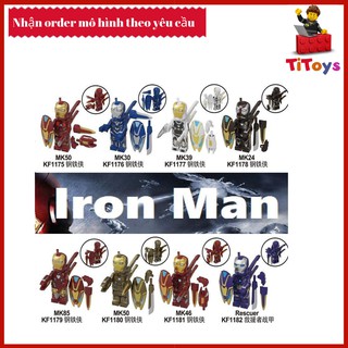 Minifigures siêu anh hùng Iron Man full giáp - Đồ chơi Lắp ghép Xếp hình Non Lego KF6093