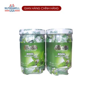 Viên Kẹo Ngậm Không Đường Herbie Kool Vị Bạc Hà hũ 80 gói x 3 viên