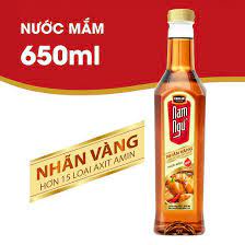 CHAI NƯỚC MẮM NAM NGƯ NHÃN VÀNG LOẠI 650ML CHAI LỚN